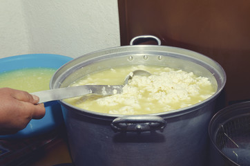 Traditional cheese making in Lepushe Albania