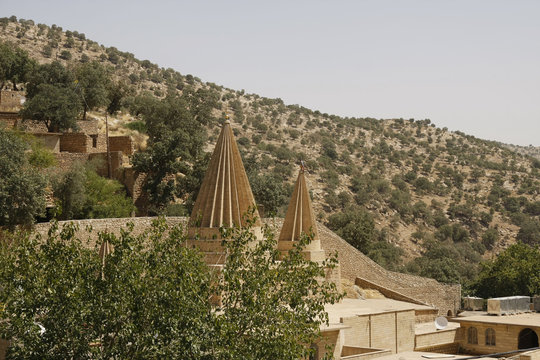 Yezidi temple view