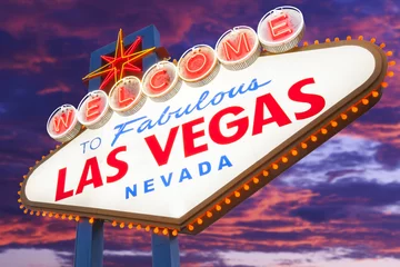 Poster Welkom bij het neonteken van Las Vegas © somchaij