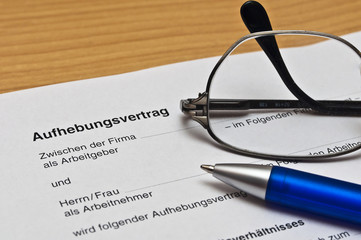 Aufhebungsvertrag 