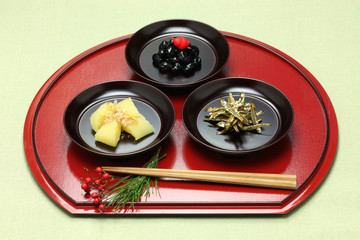 japanese new year festive food, osechi ryori,celebration assorted appetizer
