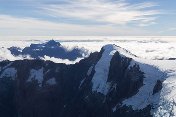 Aerial view Mount Aspiring National Park