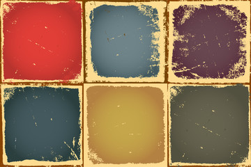Set illustration of a retro background, vintage style and a basis for work