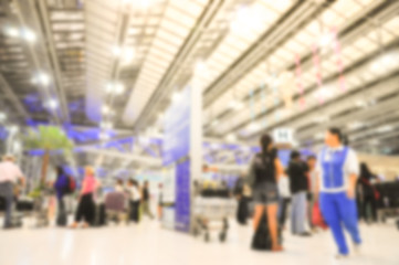 Blur background of airport