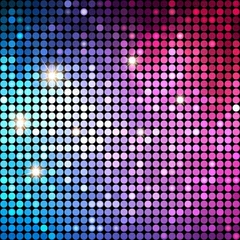Fotobehang  Colorful Dots Abstract Disco background. Vector Background © vik_y