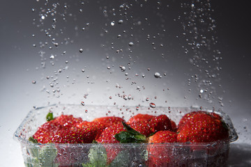 Strawberries and water.
