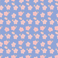 Seamless pattern with Sakura branches