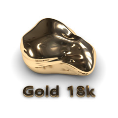 Fototapeta premium Gold stone 18k