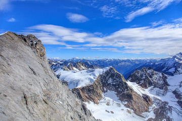 Fototapeta na wymiar View from Mt. Titlis in the Swiss Alps