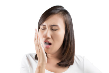 Fototapeta premium Yawning tired woman