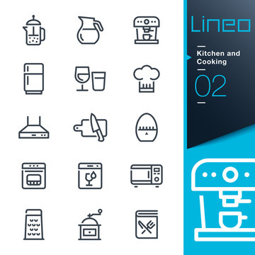 Lineo - Kitchen and Cooking line icons