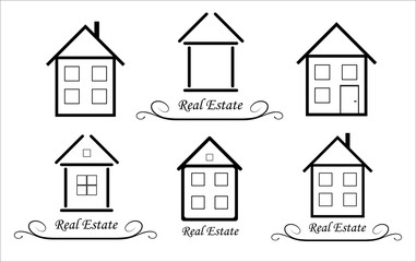  Set Real Estate Vector icon