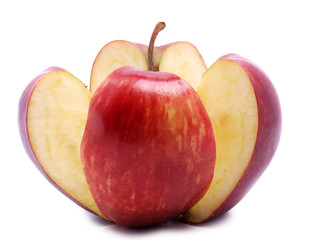 Fresh cute apple on white background