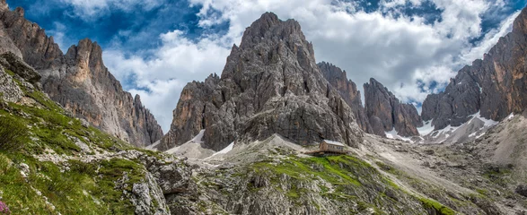 Foto auf Alu-Dibond Trekking in Sassolungo and Sassopiatto, Dolomites © forcdan
