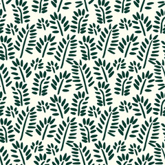 Leaf seamless pattern background vector. Leaf textile pattern. 