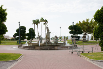 Naklejka premium old stone fountain