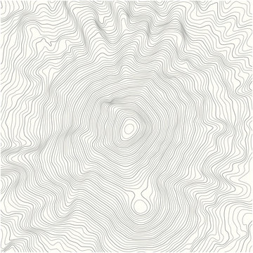 detailed topographic map with contour lines of a mountain