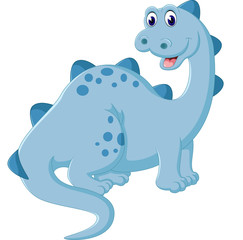 illustration of Cartoon happy dinosaur
