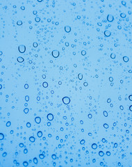 Water drops on glass