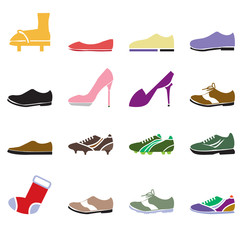 shoes icon set