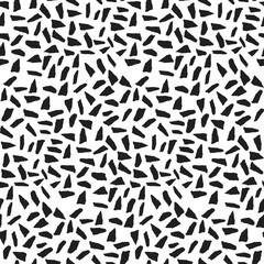 Abstract hand-drawn brush seamless pattern