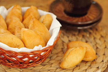 Homemade pasties with stuffing