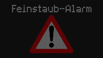 lw4 LedWall - Vario-Tafel Wechselzeichenanlage mit Text Feinstaub-Alarm - 16zu9 g4153