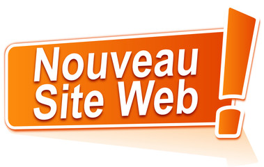 nouveau site web sur étiquette orange