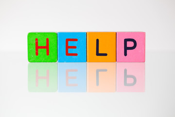 Help - an inscription from children's blocks