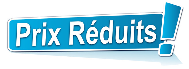prix réduits sur étiquette bleue