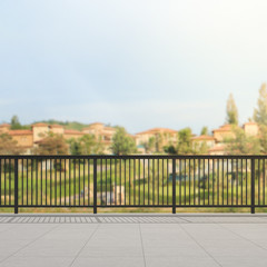 Balcony And Terrace Of Blur Exterior Background