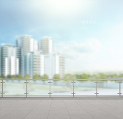 Obraz na płótnie Canvas Balcony And Terrace Of Blur Exterior Background