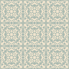 Fototapeta premium Elegant antique background image of spiral flower kaleidoscope pattern. 
