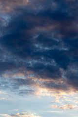 Naklejka na ściany i meble beautiful sky with clouds at dawn