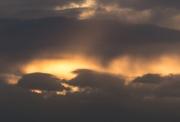 beautiful sky with clouds at dawn