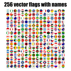 Naklejka premium flagi świata