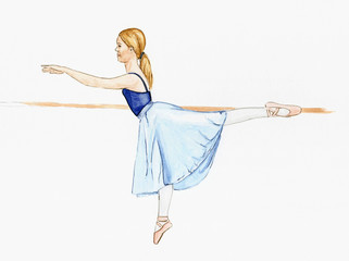 Ballerina an der Stange © Amelie Petzin