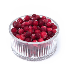 Cranberries in a wicker tray