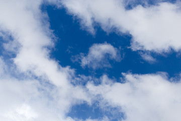 beautiful clouds on a blue sky