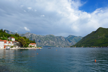 Fototapeta na wymiar Bay of Kotor near Perast, Montenegro