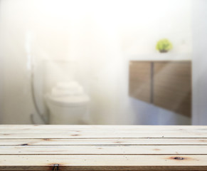 Table Top And Blur Interior of Background