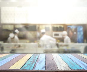 Table Top And Blur Interior of of Background