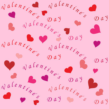 Fototapeta Nice picture hearts and inscriptions to Valentine's day on a pin
