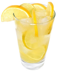 Lemonade with ice cubes