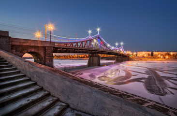 Новогодний Староволжский мост New Yea