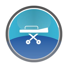 Brancard dans un bouton