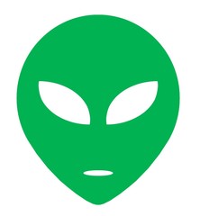 Visage extraterrestre vert