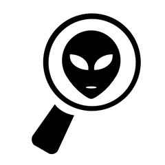 Extraterrestre dans une loupe
