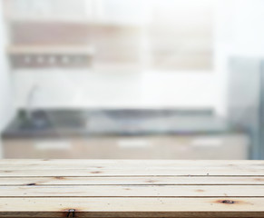 Table Top And Blur Interior of Background