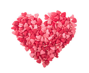 Obraz na płótnie Canvas Candy Hearts isolated. Valentine's Day